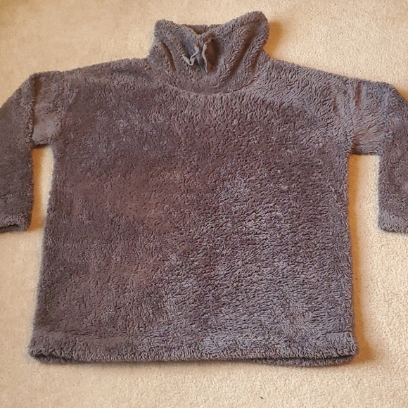 Old Navy gray sherpa pullover size Large *cozy warm* - Picture 4 of 8
